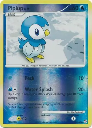 93/130 Piplup DP Common Reverse Holo