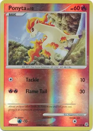 94/130 Ponyta DP Common Reverse Holo