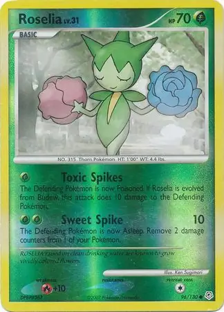 96/130 Roselia DP Common Reverse Holo