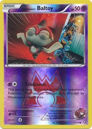Team Magma's Baltoy Double Crisis 10/34 Common Reverse Holo