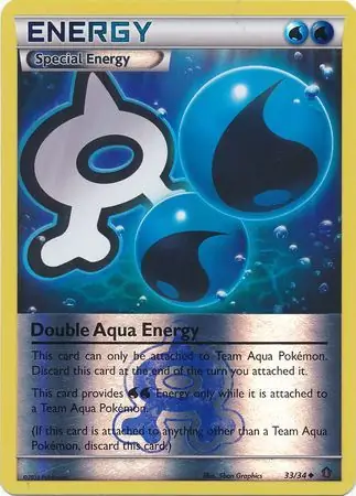 Double Aqua Energy Double Crisis 33/34 Uncommon Reverse Holo