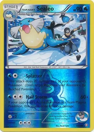 Team Aqua's Sealeo Double Crisis 4/34 Common Reverse Holo