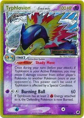 12/101 Typhlosion δ DF Rare Holo Reverse Holo