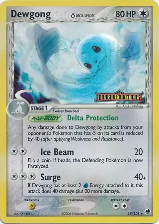 15/101 Dewgong δ DF Rare Reverse Holo