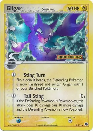 16/101 Gligar δ DF Rare Reverse Holo