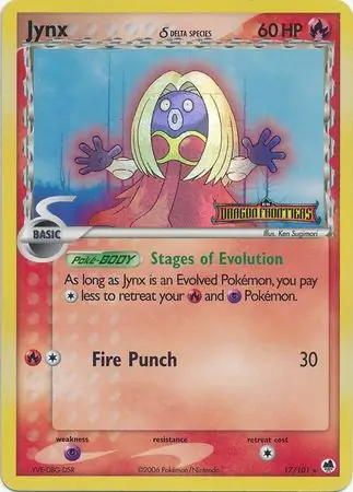 Jynx (Delta Species) 17/101 3 EX DRAGON FRONTIERS RARE REVERSE HOLO PTCG