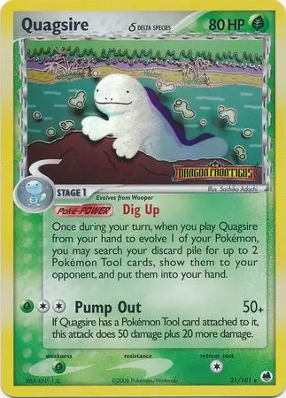 21/101 Quagsire δ DF Rare Reverse Holo