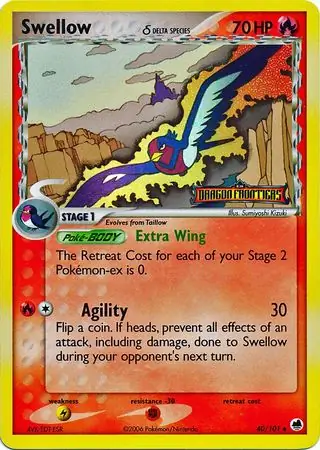 40/101 Swellow δ DF Uncommon Reverse Holo