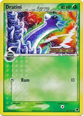 Dratini (Delta Species) 46/101 3 EX DRAGON FRONTIERS COMMON REVERSE HOLO PTCG