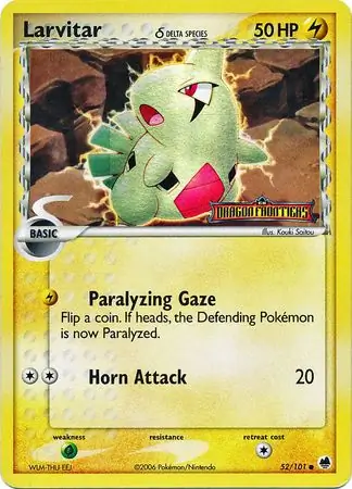 52/101 Larvitar δ DF Common Reverse Holo