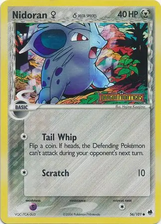 Nidoran M (Delta Species) 57/101 3 EX DRAGON FRONTIERS COMMON REVERSE HOLO PTCG