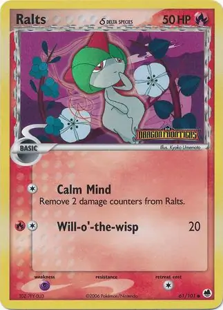 61/101 Ralts δ DF Common Reverse Holo