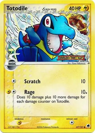 67/101 Totodile δ DF Common Reverse Holo