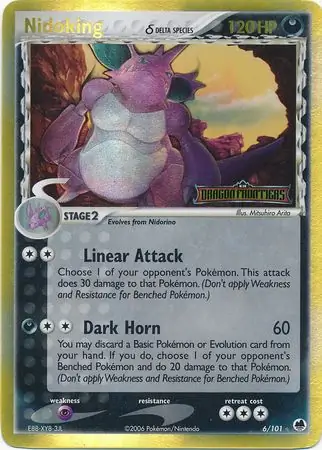 6/101 Nidoking δ DF Rare Holo Reverse Holo