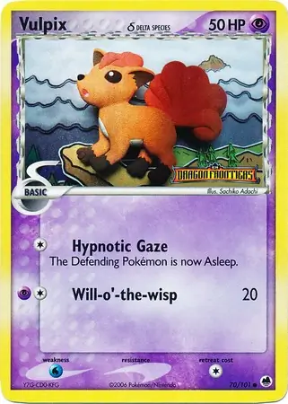 Vulpix (Delta Species) 70/101 3 EX DRAGON FRONTIERS COMMON REVERSE HOLO PTCG