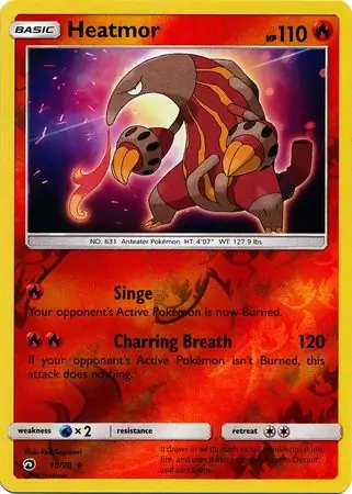 Heatmor Dragon Majesty 10/70 Uncommon Reverse Holo