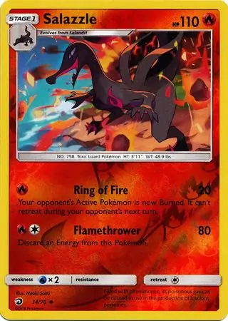 Salazzle Dragon Majesty 14/70 Uncommon Reverse Holo