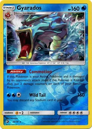 Gyarados Dragon Majesty 20/70 Rare Holo Reverse Holo
