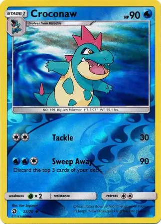 Croconaw Dragon Majesty 23/70 Uncommon Reverse Holo