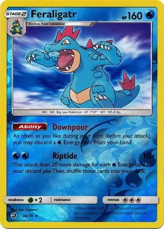 Feraligatr Dragon Majesty 24/70 Rare Holo Reverse Holo