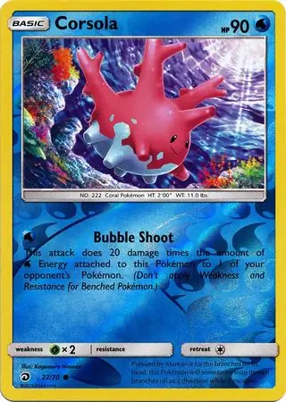 Corsola Dragon Majesty 27/70 Common Reverse Holo
