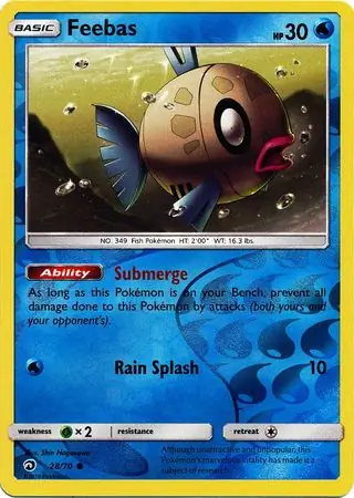 Feebas Dragon Majesty 28/70 Common Reverse Holo