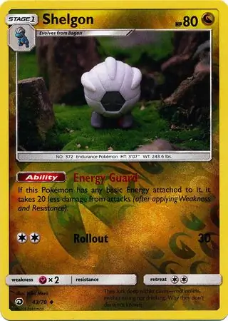 Shelgon Dragon Majesty 43/70 Uncommon Reverse Holo