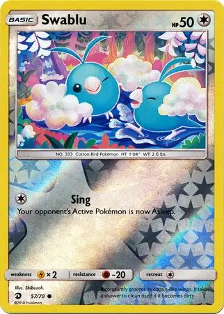 Swablu Dragon Majesty 57/70 Common Reverse Holo