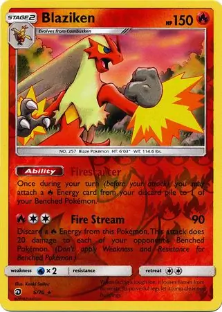 Blaziken Dragon Majesty 6/70 Rare Holo Reverse Holo