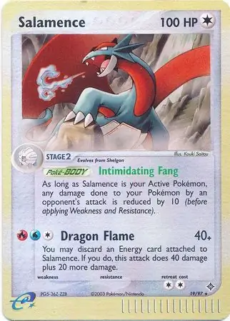 Salamence Dragon 19/97 Rare Reverse Holo