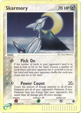21/97 Skarmory DR Rare Reverse Holo