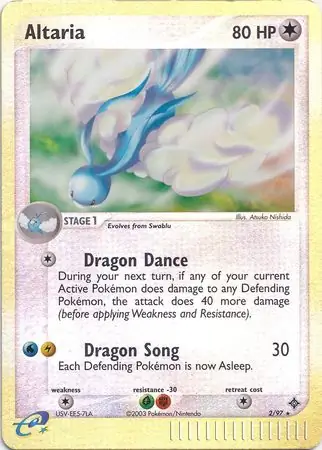 2/97 Altaria DR Rare Holo Reverse Holo