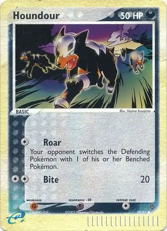 59/97 Houndour DR Common Reverse Holo