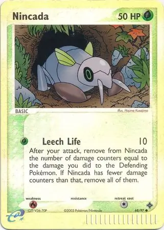 68/97 Nincada DR Common Reverse Holo