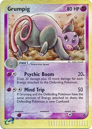 6/97 Grumpig DR Rare Holo Reverse Holo