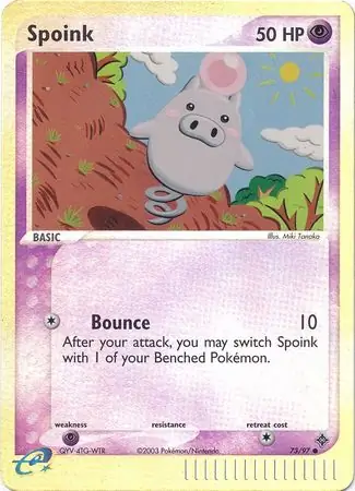 73/97 Spoink DR Common Reverse Holo