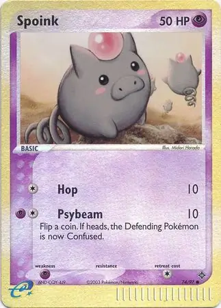 74/97 Spoink DR Common Reverse Holo