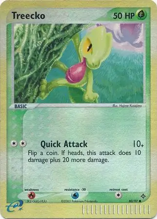 80/97 Treecko DR Common Reverse Holo
