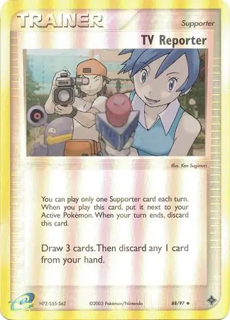 88/97 TV Reporter DR Uncommon Reverse Holo