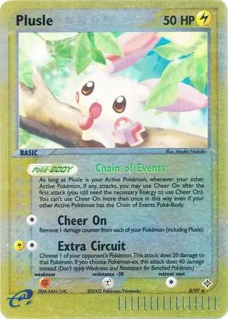 8/97 Plusle DR Rare Holo Reverse Holo