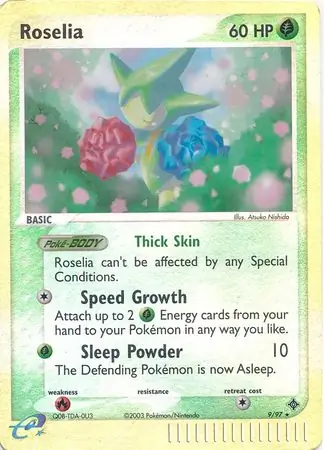9/97 Roselia DR Rare Holo Reverse Holo