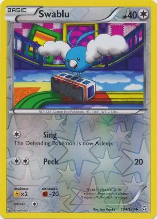 104/124 Swablu DRX Uncommon Reverse Holo