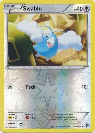 105/124 Swablu DRX Common Reverse Holo