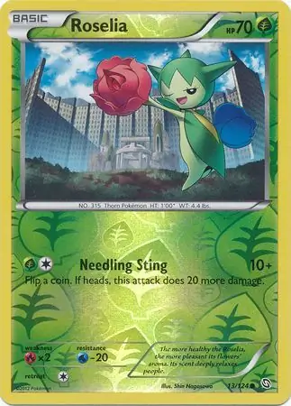 13/124 Roselia DRX Common Reverse Holo