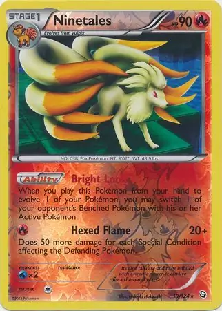 19/124 Ninetales DRX Rare Holo Reverse Holo
