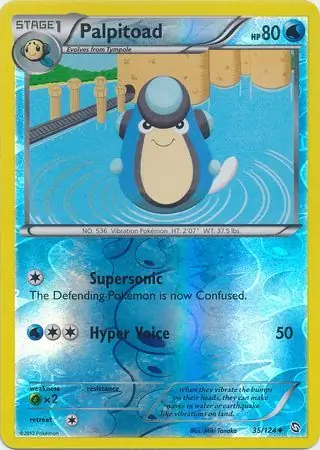 35/124 Palpitoad DRX Uncommon Reverse Holo