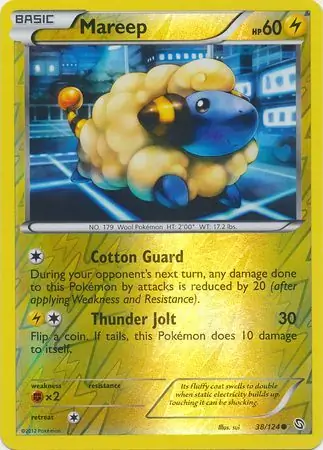 38/124 Mareep DRX Common Reverse Holo
