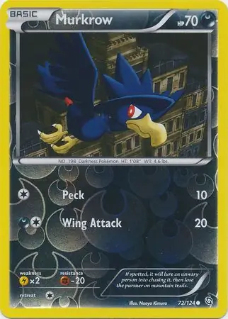72/124 Murkrow DRX Common Reverse Holo