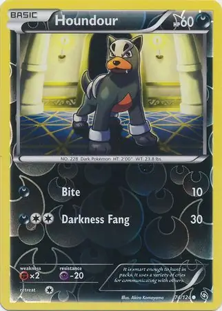 74/124 Houndour DRX Common Reverse Holo