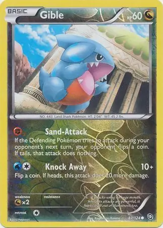 87/124 Gible DRX Common Reverse Holo